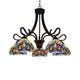 CHLOE Lighting SERENITY Victorian Tiffany-Style Dark Bronze 5 Light Large Chandelier 27" Wide