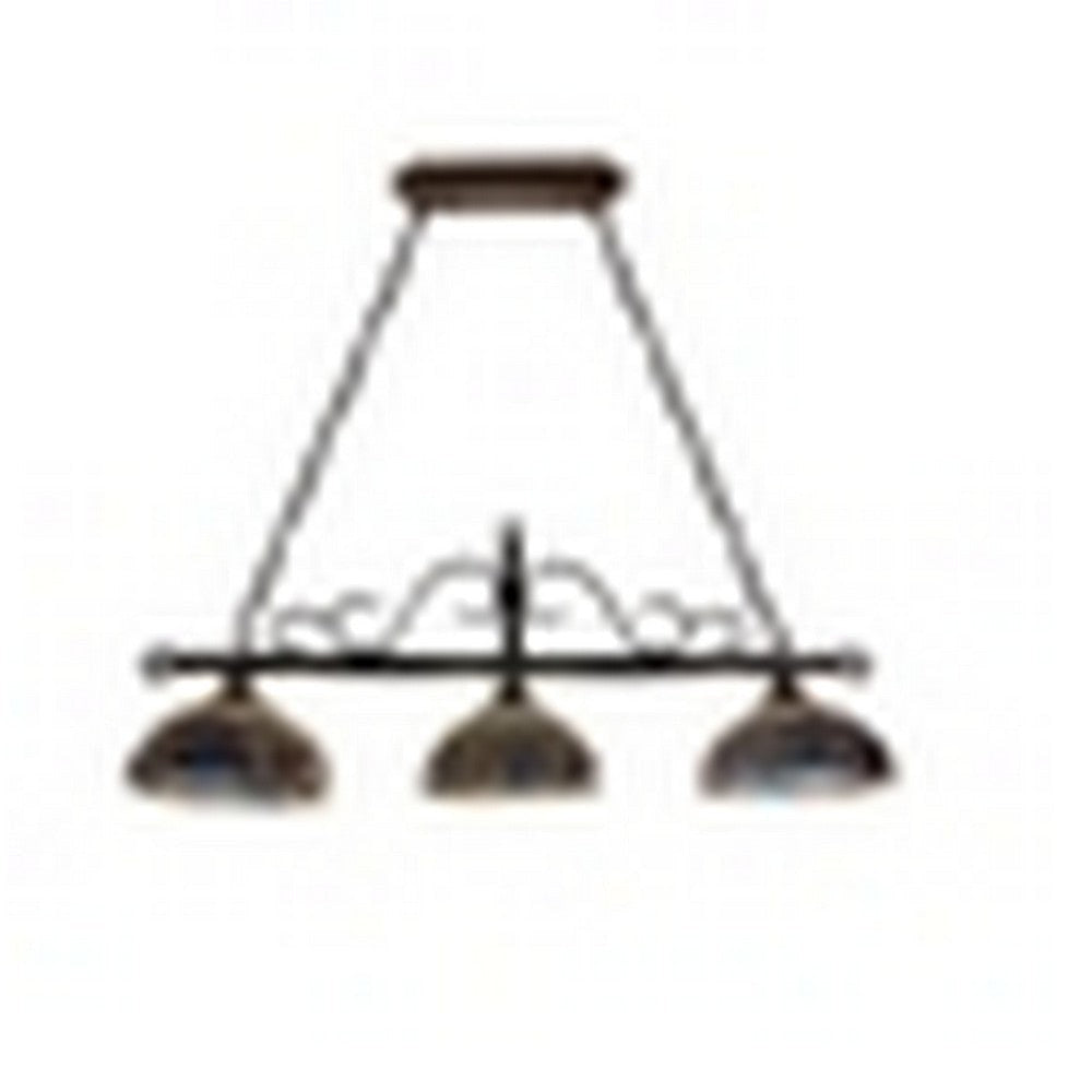 CHLOE Lighting SERENITY Victorian Tiffany-Style Dark Bronze 3 Light Island Pendant 45’’ Wide CHL-CH3T353BV45-IL3