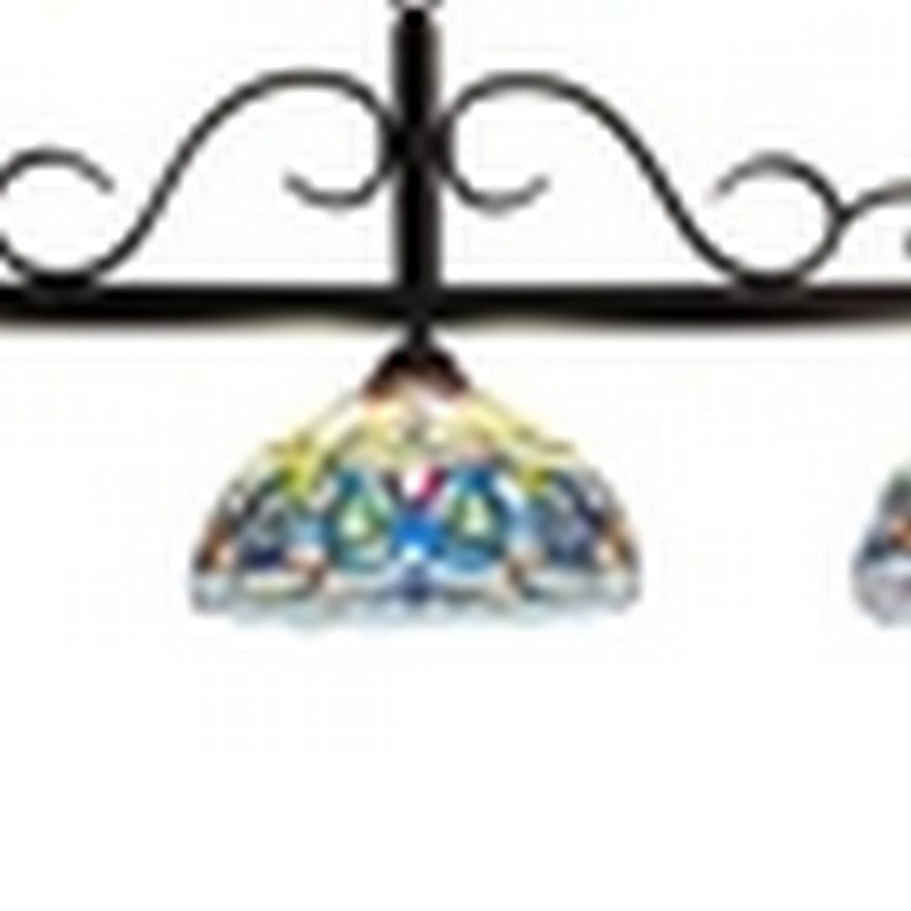 CHLOE Lighting SERENITY Victorian Tiffany-Style Dark Bronze 3 Light Island Pendant 45’’ Wide CHL-CH3T353BV45-IL3