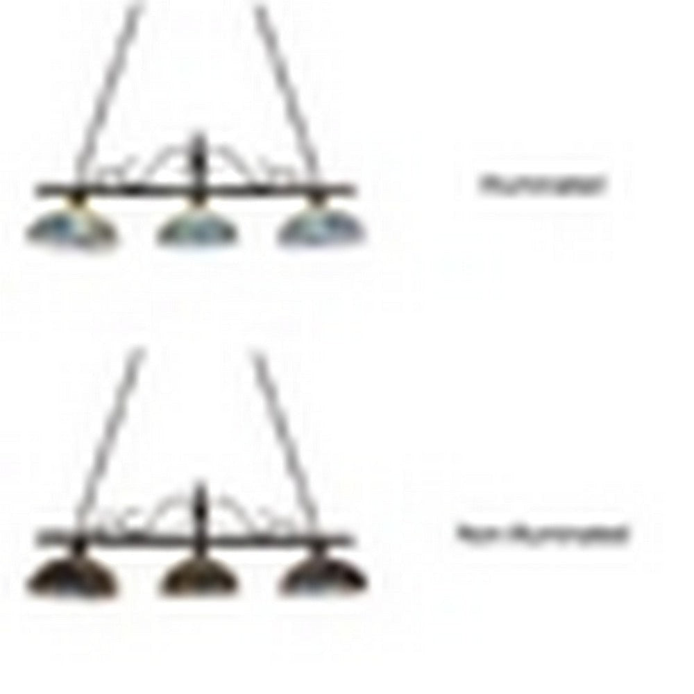 CHLOE Lighting SERENITY Victorian Tiffany-Style Dark Bronze 3 Light Island Pendant 45’’ Wide CHL-CH3T353BV45-IL3