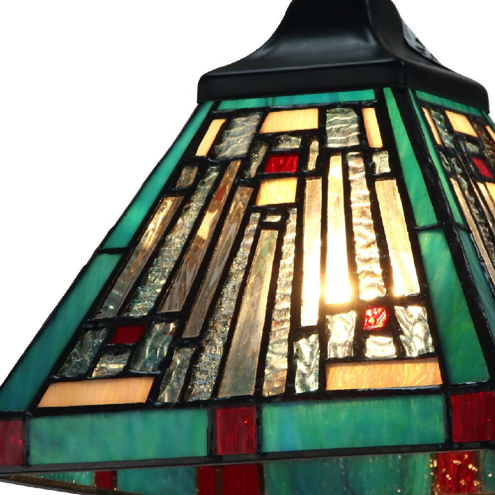 CHLOE Lighting INNES Tiffany-style Dark Bronze 1 Light Mini Pendant 8’’ Wide CHL-CH3T359BM08-DP1