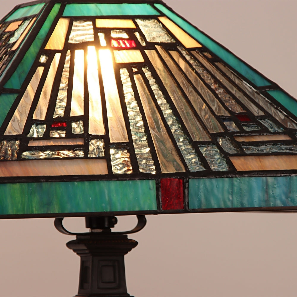 CHLOE Lighting INNES Mission Tiffany-style Blackish Bronze 1 Light Table Lamp 12’’ Wide CHL-CH3T359BM12-TL1
