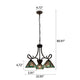 CHLOE Lighting INNES Mission Tiffany-style Blackish Bronze 3 Light Mini Chandelier 22’’ Wide CHL-CH3T359BM22-DD3