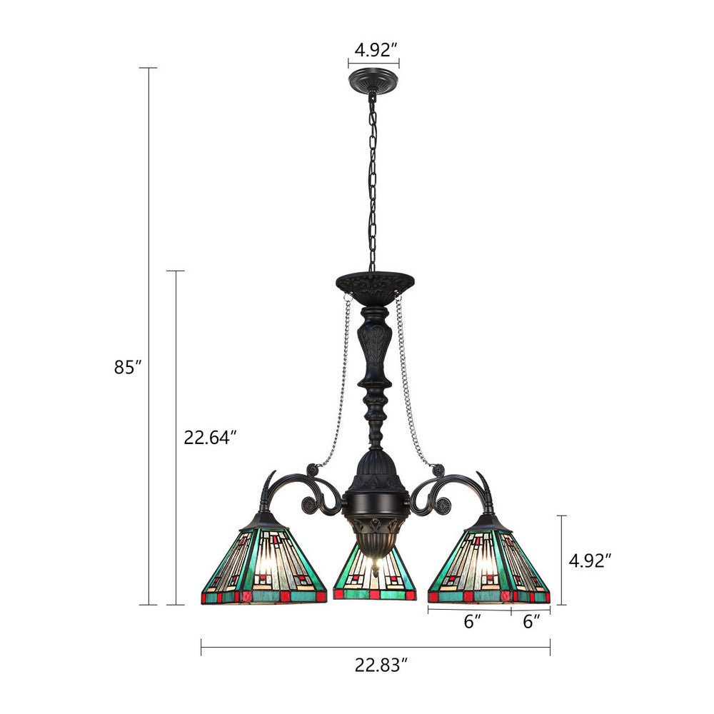 CH3T359BM24-DC3 Blackish Bronze Chandelier