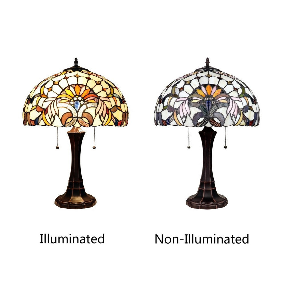 CHLOE Lighting CLAIRE Victorian-Style 2-Light Dark Bronze Finish Table Lamp 16’’ Wide CHL-CH3T361VI16-TL2