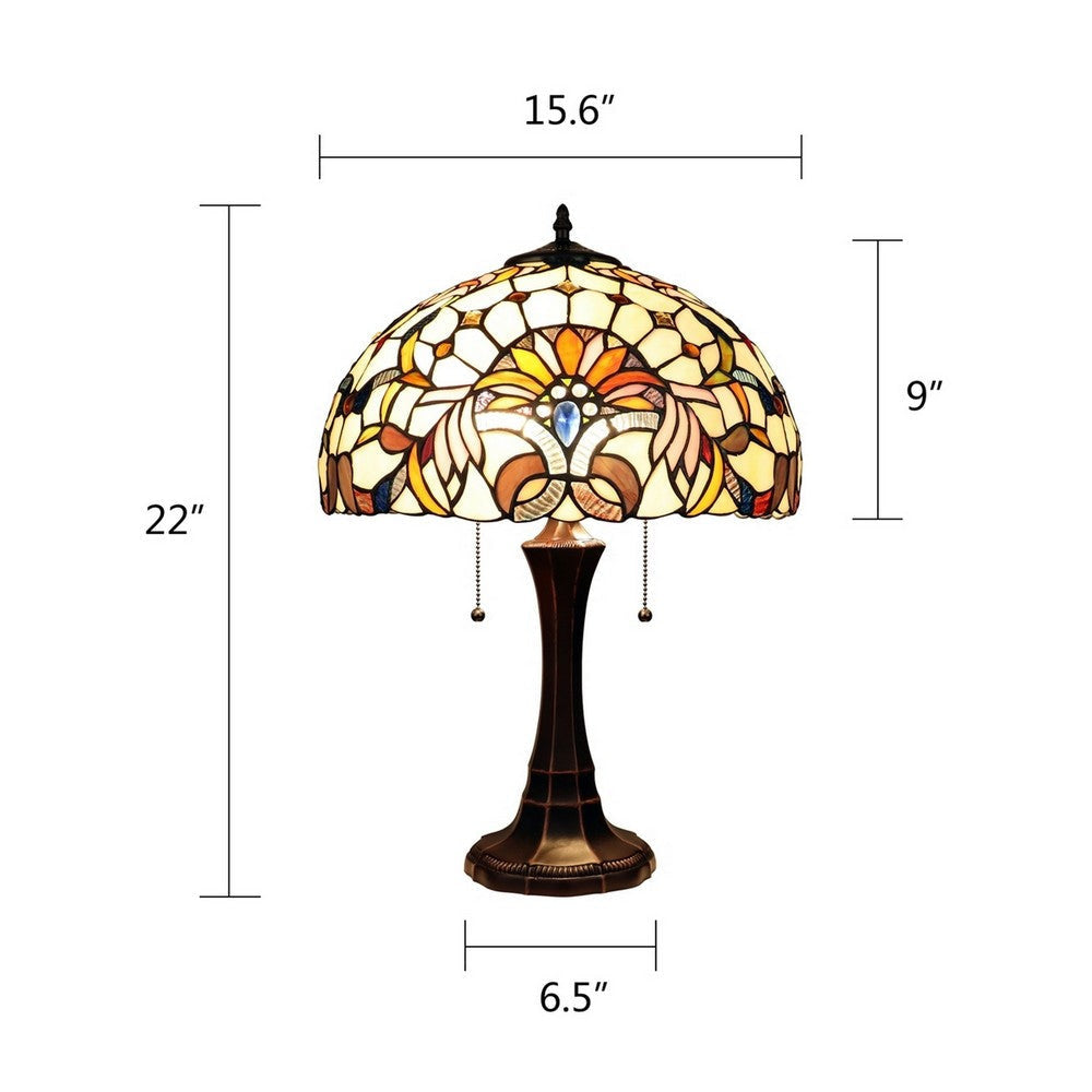 CHLOE Lighting CLAIRE Victorian-Style 2-Light Dark Bronze Finish Table Lamp 16’’ Wide CHL-CH3T361VI16-TL2