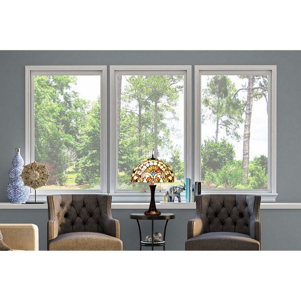 CHLOE Lighting CLAIRE Victorian-Style 2-Light Dark Bronze Finish Table Lamp 16’’ Wide CHL-CH3T361VI16-TL2