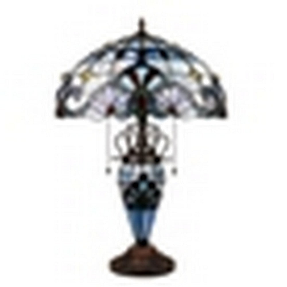 CHLOE Lighting GRENVILLE Victorian-Style Dark Bronze 3 Light Double Lit Table Lamp 16’’ Wide CHL-CH3T381VB16-DT3