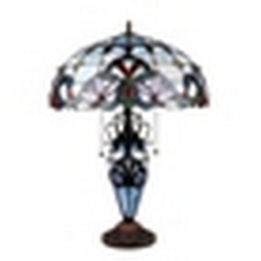 CHLOE Lighting GRENVILLE Victorian-Style Dark Bronze 3 Light Double Lit Table Lamp 18’’ Wide CHL-CH3T381VB18-DT3