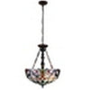 CHLOE Lighting GRENVILLE Victorian Tiffany-Style Dark Bronze 2 Light Inverted Ceiling Pendant 18’’ Wide CHL-CH3T381VB18-UP2