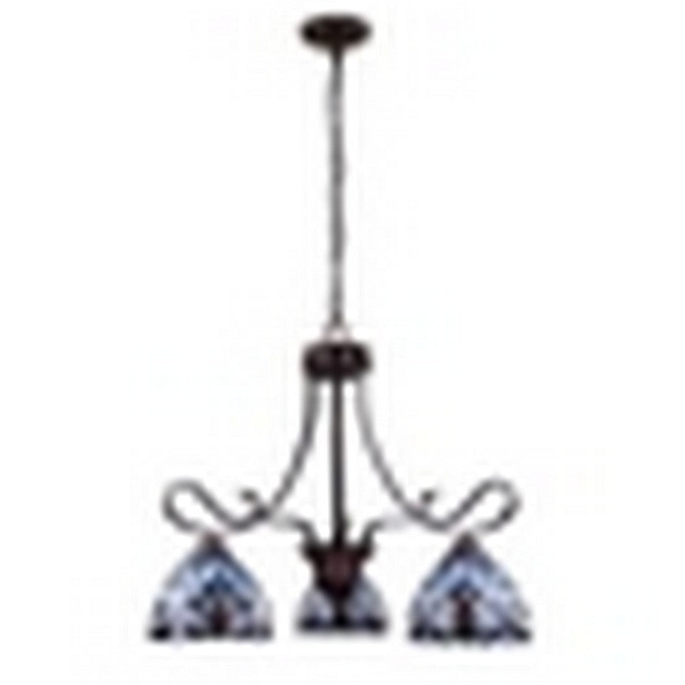 CHLOE Lighting GRENVILLE Tiffany-Style Blackish Bronze 3-Light Victorian Mini-Chandelier 25’’ Wide CHL-CH3T381VB25-DD3