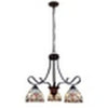 CHLOE Lighting GRENVILLE Tiffany-Style Blackish Bronze 3-Light Victorian Mini-Chandelier 25" Wide