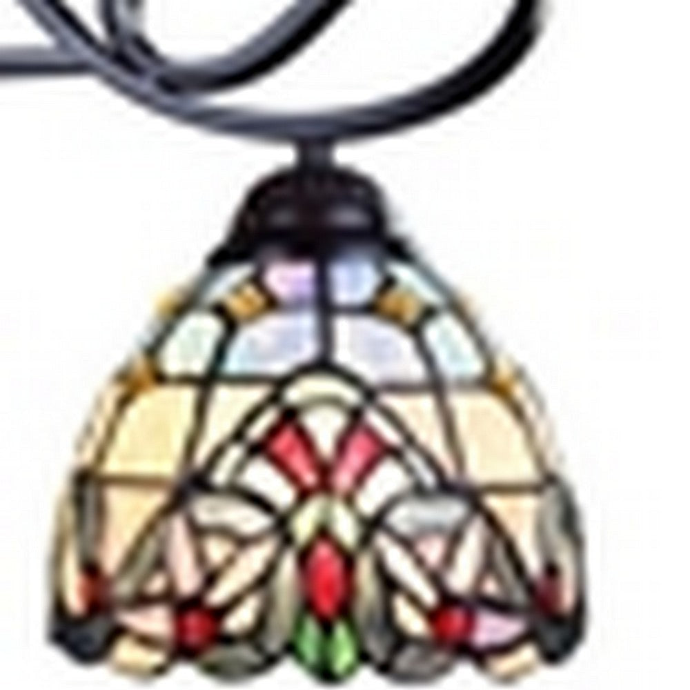 CHLOE Lighting GRENVILLE Tiffany-Style Blackish Bronze 3-Light Victorian Mini-Chandelier 25’’ Wide CHL-CH3T381VB25-DD3
