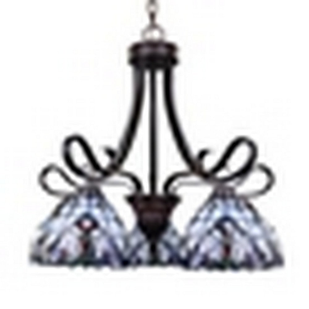 CHLOE Lighting GRENVILLE Victorian Tiffany-Style Dark Bronze 5 Light Chandelier 25’’ Wide CHL-CH3T381VB25-DD5