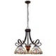 CHLOE Lighting GRENVILLE Victorian Tiffany-Style Dark Bronze 5 Light Chandelier 25" Wide