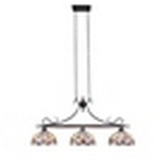 CHLOE Lighting GRENVILLE Victorian-Style Dark Bronze 3 Light Island Pendant 47" Wide