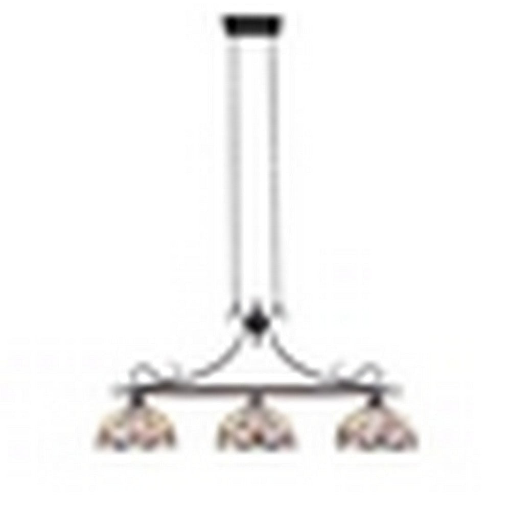 CHLOE Lighting GRENVILLE Victorian-Style Dark Bronze 3 Light Island Pendant 47" Wide