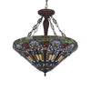 Lighting ALMA Tiffany-style 3 Light Victorian Inverted Ceiling Pendant 24’’ Shade CHL-CH3T410RV24-UH3