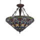 Lighting ALMA Tiffany-style 3 Light Victorian Inverted Ceiling Pendant 24’’ Shade CHL-CH3T410RV24-UH3