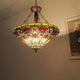 Lighting ALMA Tiffany-style 3 Light Victorian Inverted Ceiling Pendant 24’’ Shade CHL-CH3T410RV24-UH3
