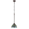 CHLOE Lighting EMPRESS Tiffany-style Dark Bronze 1 Light Mini Pendant 8’’ Wide CHL-CH3T471GD08-DP1