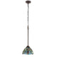 CHLOE Lighting EMPRESS Tiffany-style Dark Bronze 1 Light Mini Pendant 8’’ Wide CHL-CH3T471GD08-DP1