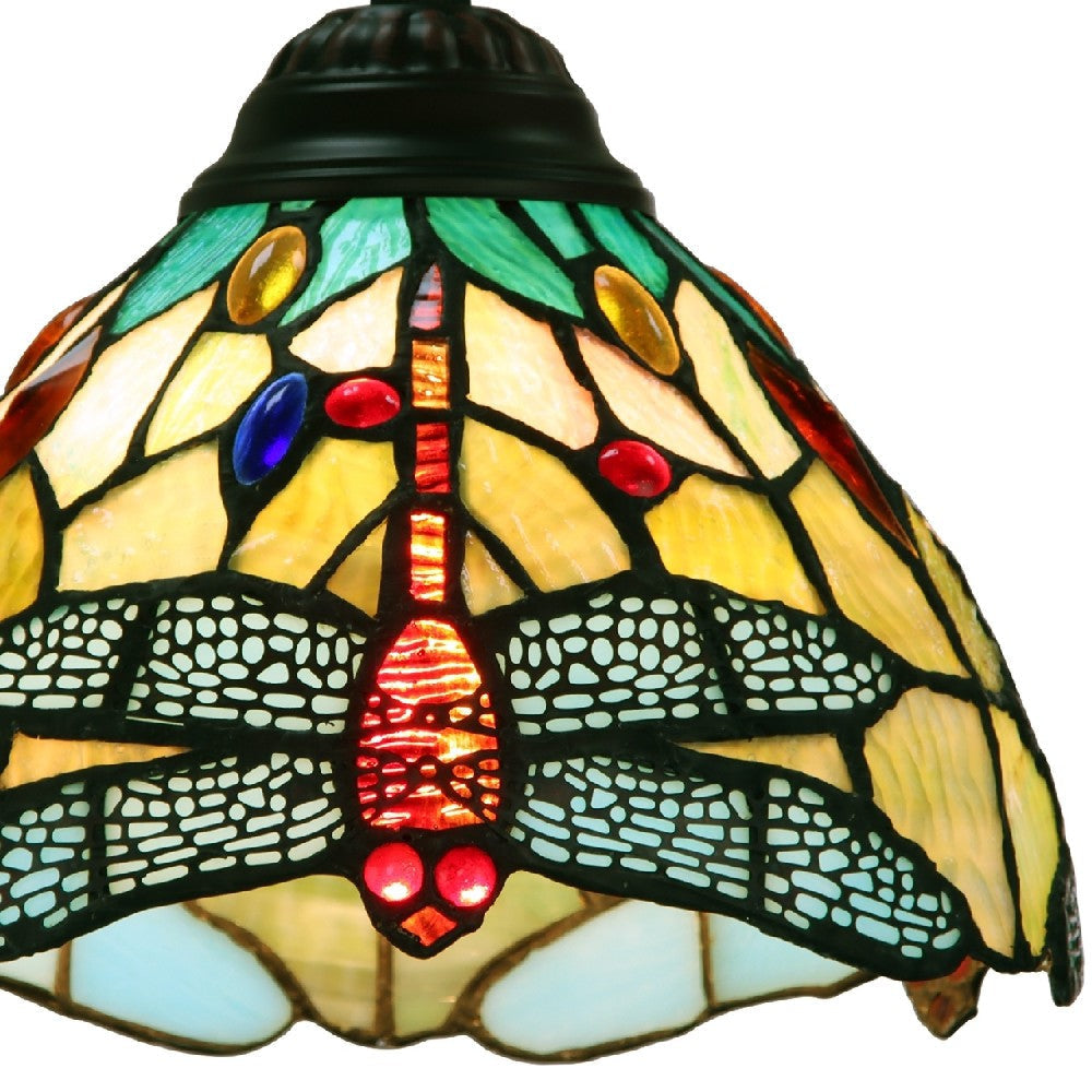 CHLOE Lighting EMPRESS Tiffany-style Dark Bronze 1 Light Mini Pendant 8’’ Wide CHL-CH3T471GD08-DP1