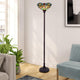 CHLOE Lighting EMPRESS Tiffany-style Dark Bronze 1 Light Torchiere Lamp 14’’ Shade CHL-CH3T471GD14-TF1