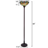 CHLOE Lighting EMPRESS Tiffany-style Dark Bronze 1 Light Torchiere Lamp 14’’ Shade CHL-CH3T471GD14-TF1