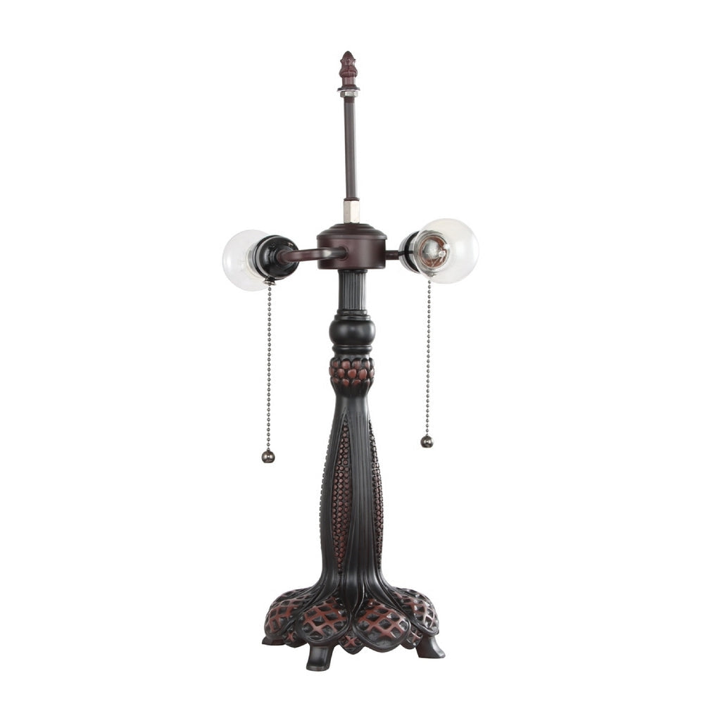 CHLOE Lighting EMPRESS Dragonfly Tiffany-style Dark Bronze 2 Light Table Lamp 16’’ Wide CHL-CH3T471GD16-TL2