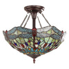CHLOE Lighting EMPRESS Tiffany-style Dark Bronze 2 Light Semi-Flush 16’’ Wide CHL-CH3T471GD16-UF2