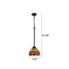 CHLOE Lighting EMPRESS Dragonfly Tiffany-style Dark Bronze 1 Light Mini Pendant 8’’ Wide CHL-CH3T471RD08-DP1
