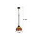 CHLOE Lighting EMPRESS Dragonfly Tiffany-style Dark Bronze 1 Light Mini Pendant 8’’ Wide CHL-CH3T471RD08-DP1