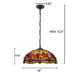 CHLOE Lighting EMPRESS Tiffany-style Blackish Bronze 3 Light Hanging Pendant 18’’ Wide CHL-CH3T471RD18-DP3