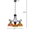 CHLOE Lighting EMPRESS Dragonfly Tiffany-style Dark Bronze 3 Light Mini Chandelier 24’’ Wide CHL-CH3T471RD24-DD3