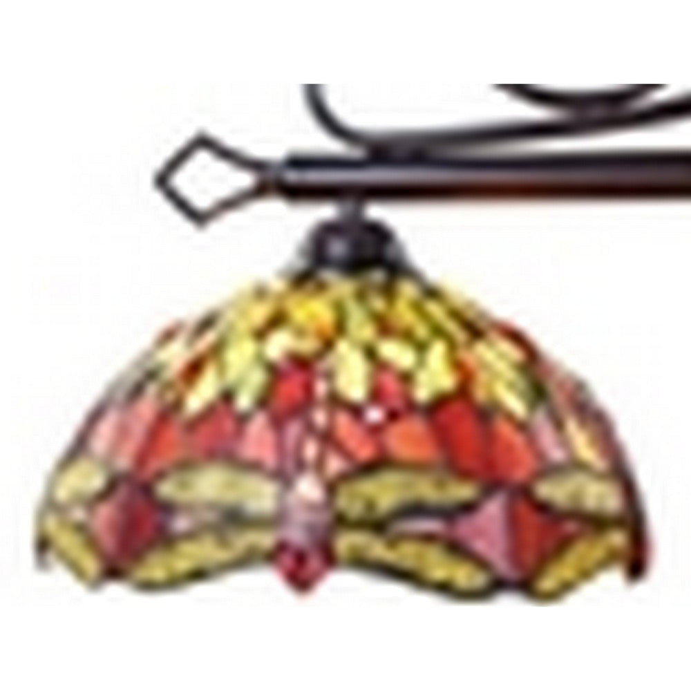 CHLOE Lighting EMPRESS Dragonfly Tiffany-Style Dark Bronze 3 Light Island Pendant 48’’ Wide CHL-CH3T471RD48-IL3