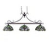 CHLOE Lighting EMPRESS Dragonfly Tiffany-Style Dark Bronze 3 Light Island Pendant 48’’ Wide CHL-CH3T471RD48-IL3