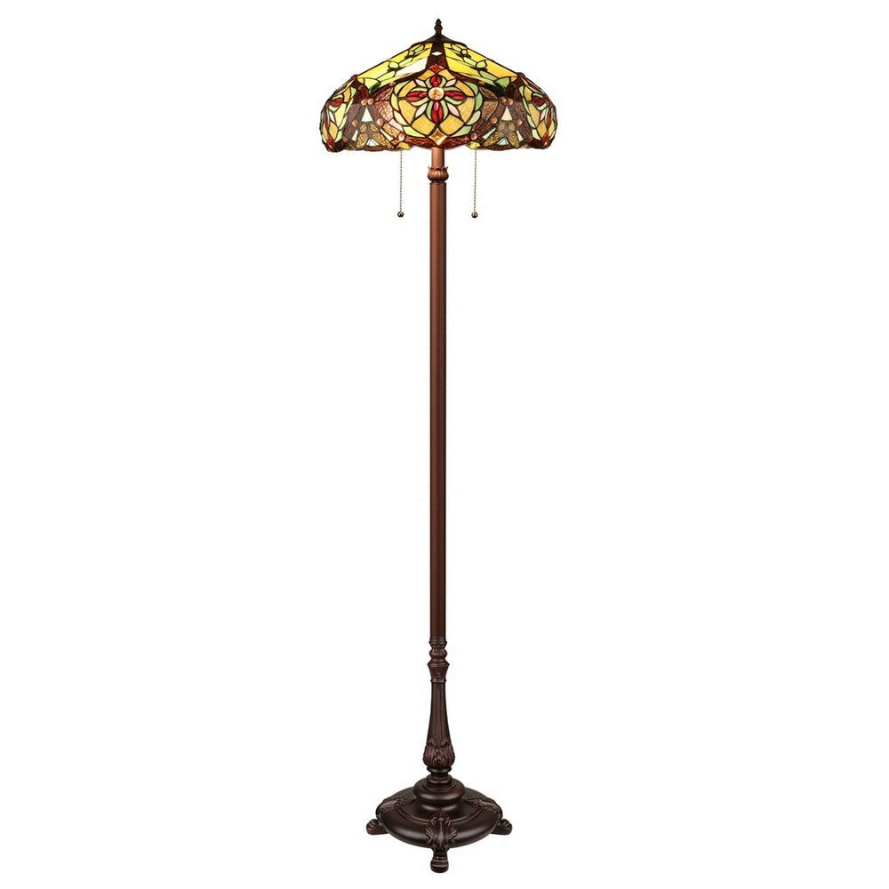 CHLOE Lighting CORA Victorian-Style 2-Light Dark Bronze Finish Floor Lamp 18" Wide