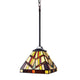 CHLOE Lighting VINCENT Mission Tiffany-style Blackish Bronze 1 Light Mini-Pendant 8’’ Wide CHL-CH3T523BM08-DP1