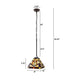 CHLOE Lighting VINCENT Mission Tiffany-style Blackish Bronze 1 Light Mini-Pendant 8’’ Wide CHL-CH3T523BM08-DP1