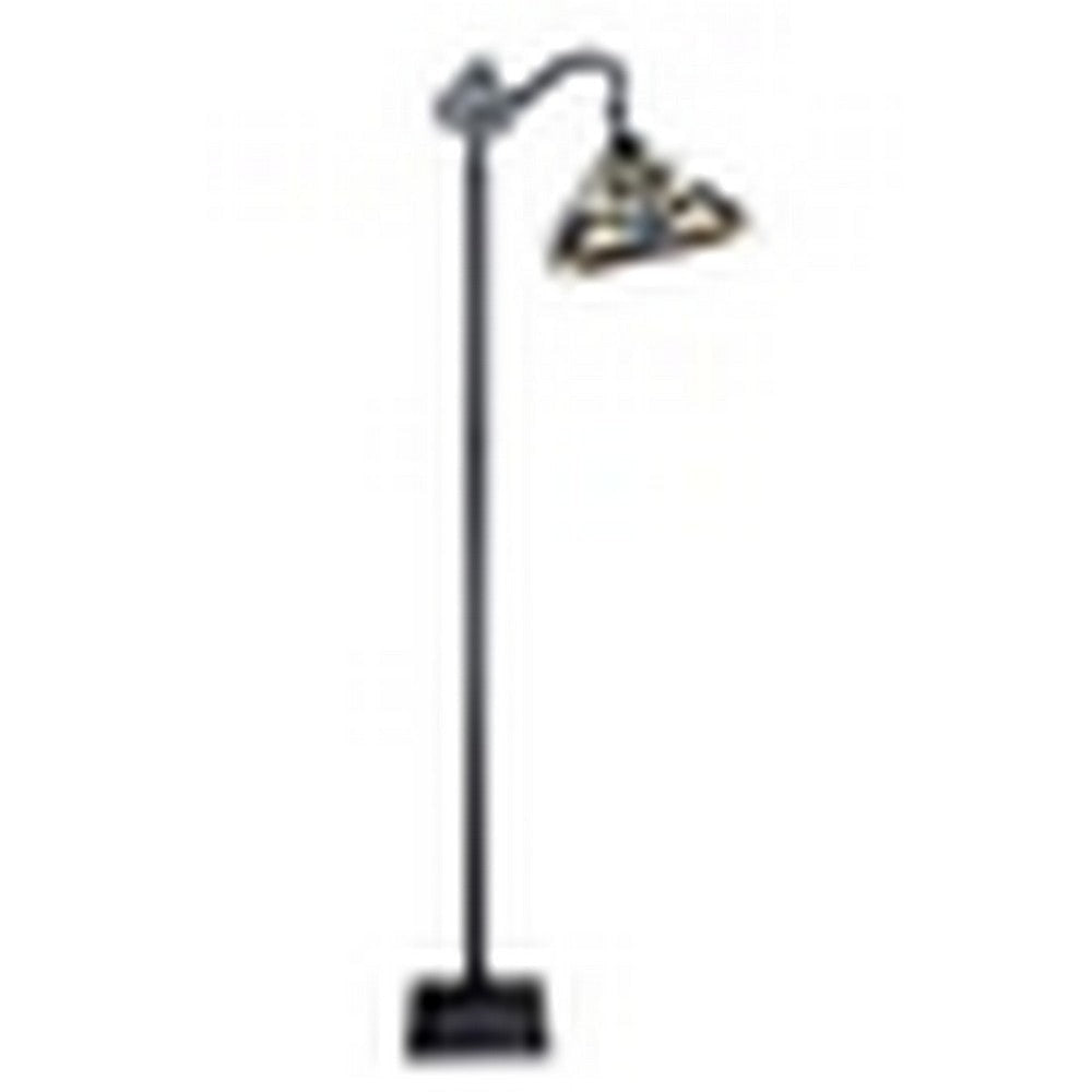 CHLOE Lighting VINCENT Tiffany-Style Blackish Bronze 1-Light Mission Reading Floor Lamp 11’’ Shade CHL-CH3T523BM11-RF1