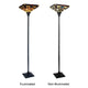 CHLOE Lighting VINCENT Tiffany-style Dark Bronze 1 Light Torchiere Lamp 14’’ Shade CHL-CH3T523BM14-TF1