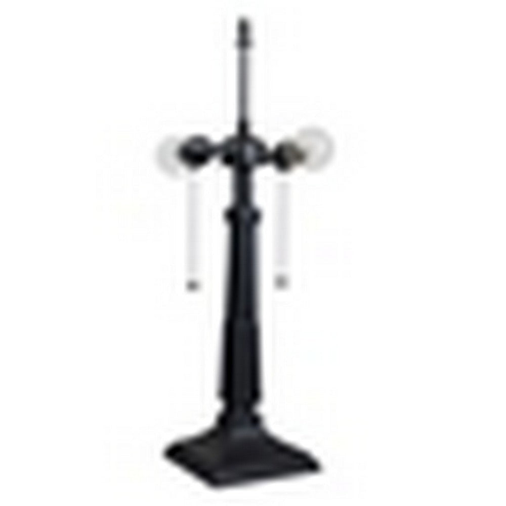 CHLOE Lighting VINCENT Tiffany-Style Blackish Bronze 2-Light Mission Table Lamp 16’’ Shade CHL-CH3T523BM16-TL2