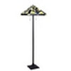 CHLOE Lighting VINCENT Tiffany-Style Blackish Bronze 2-Light Mission Floor Lamp 18’’ Shade CHL-CH3T523BM18-FL2