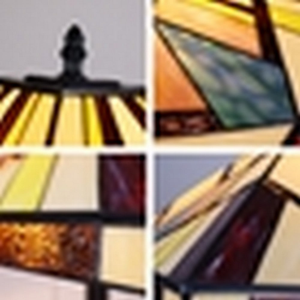 CHLOE Lighting VINCENT Tiffany-Style Blackish Bronze 2-Light Mission Floor Lamp 18’’ Shade CHL-CH3T523BM18-FL2