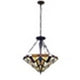 CHLOE Lighting VINCENT Tiffany-Style Blackish Bronze 3-Light Mission Inverted Pendant 22’’ Wide CHL-CH3T523BM22-UP3