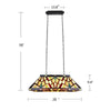 CHLOE Lighting VINCENT Mission Tiffany-Style 3 Light Island Pendant 28’’ Wide CHL-CH3T523BM28-IL3