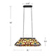 CHLOE Lighting VINCENT Mission Tiffany-Style 3 Light Island Pendant 28’’ Wide CHL-CH3T523BM28-IL3
