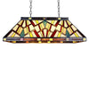 CHLOE Lighting VINCENT Mission Tiffany-Style 3 Light Island Pendant 28" Wide