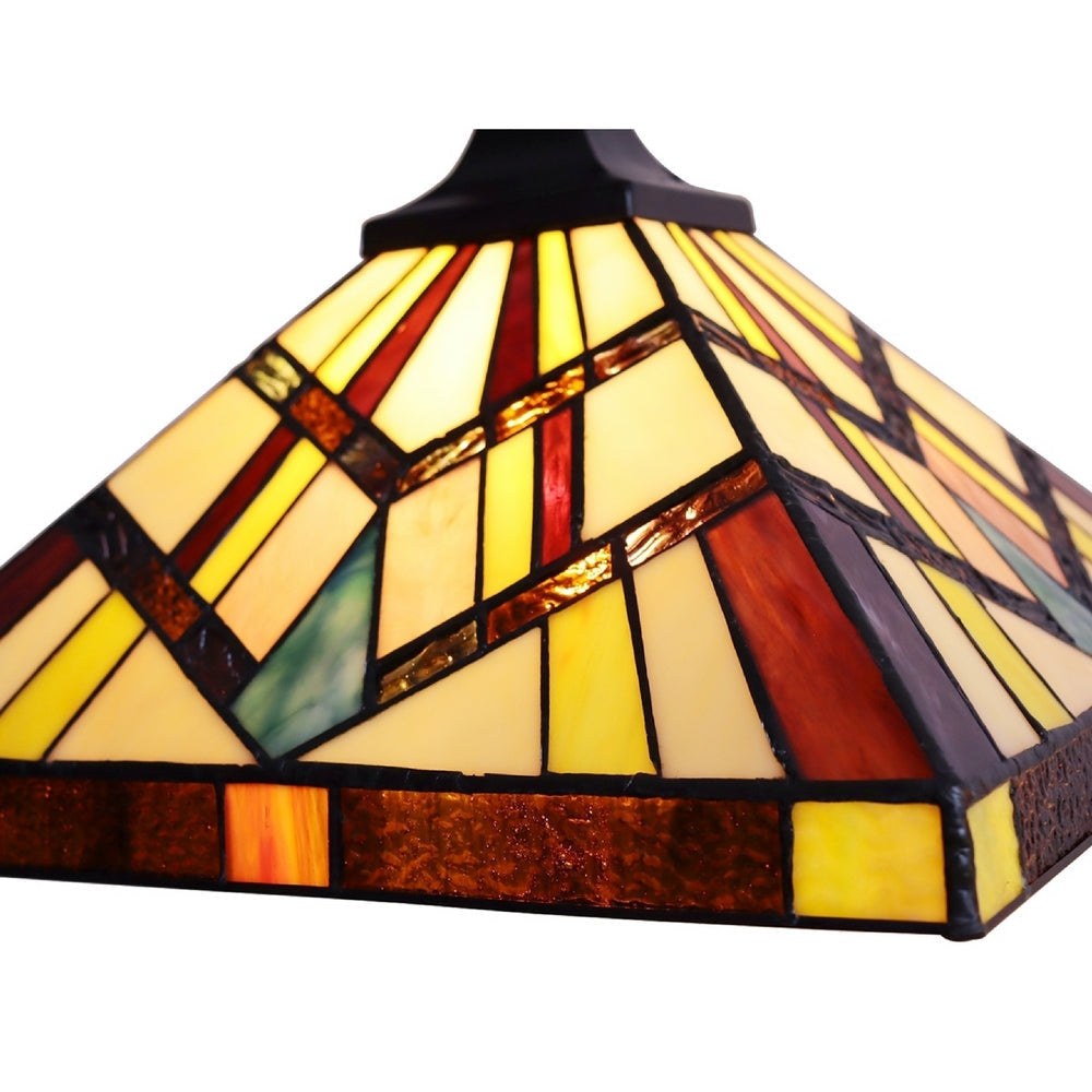 CHLOE Lighting VINCENT Mission Tiffany-Style 3 Light Island Pendant 47’’ Wide CHL-CH3T523BM47-IL3